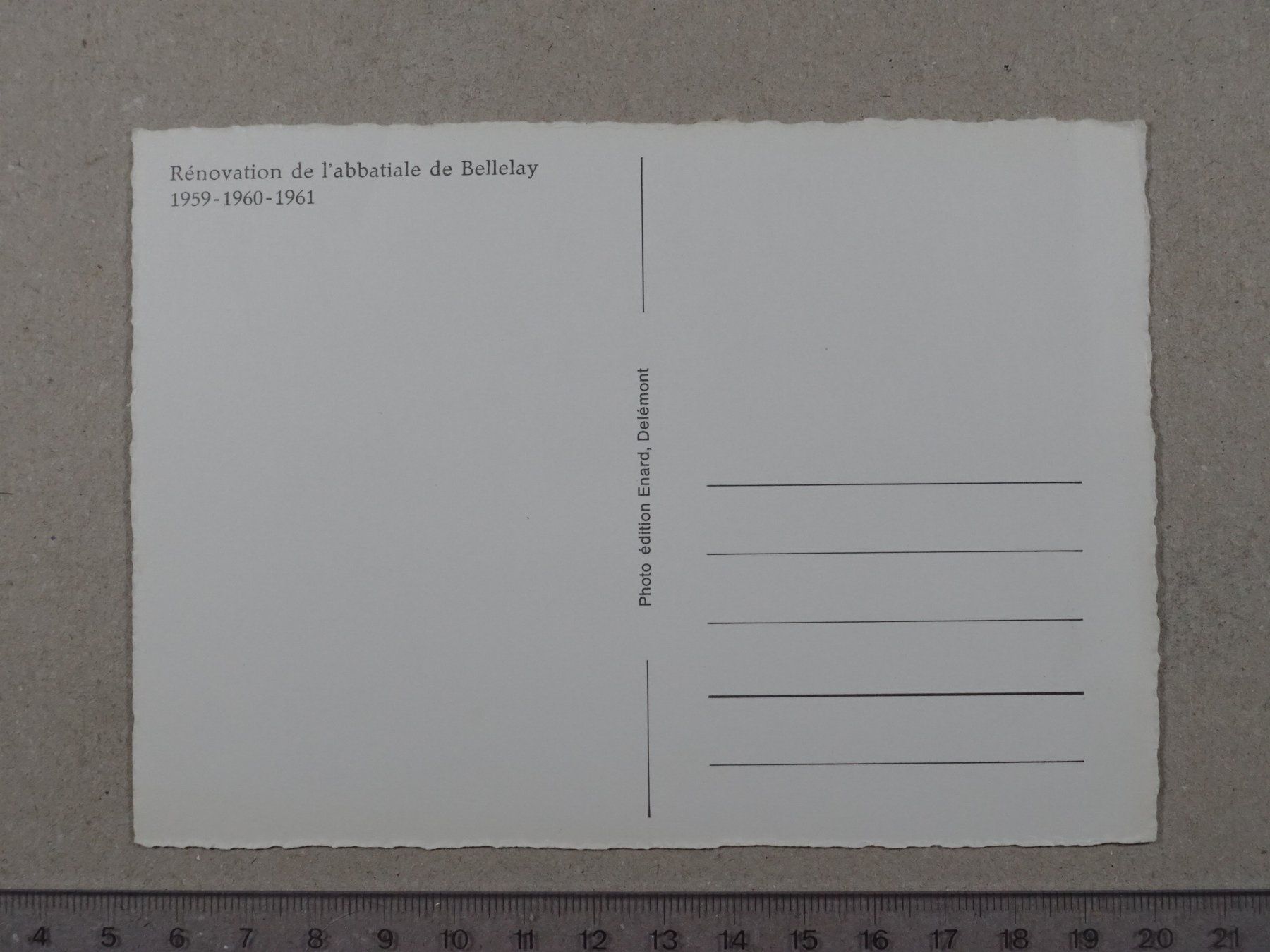Ansichtskarten: Bellelay, Rénovation de l'abbatiale, Kirche, Saicourt – Gebraucht aus Lenzburg von fh1 1