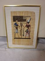 Antike Papyrus Malerei, gerahmt, Ägypten, Wandbild
