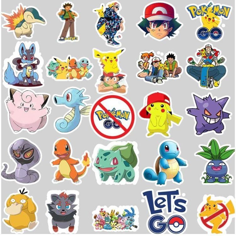 Pokemon Stickerset Stickerbomb Pikachu Go Schiggy Glurak (Neu und ...