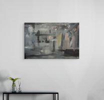 Abstraktes Bild, Acryl auf Leinwand,100x150cm