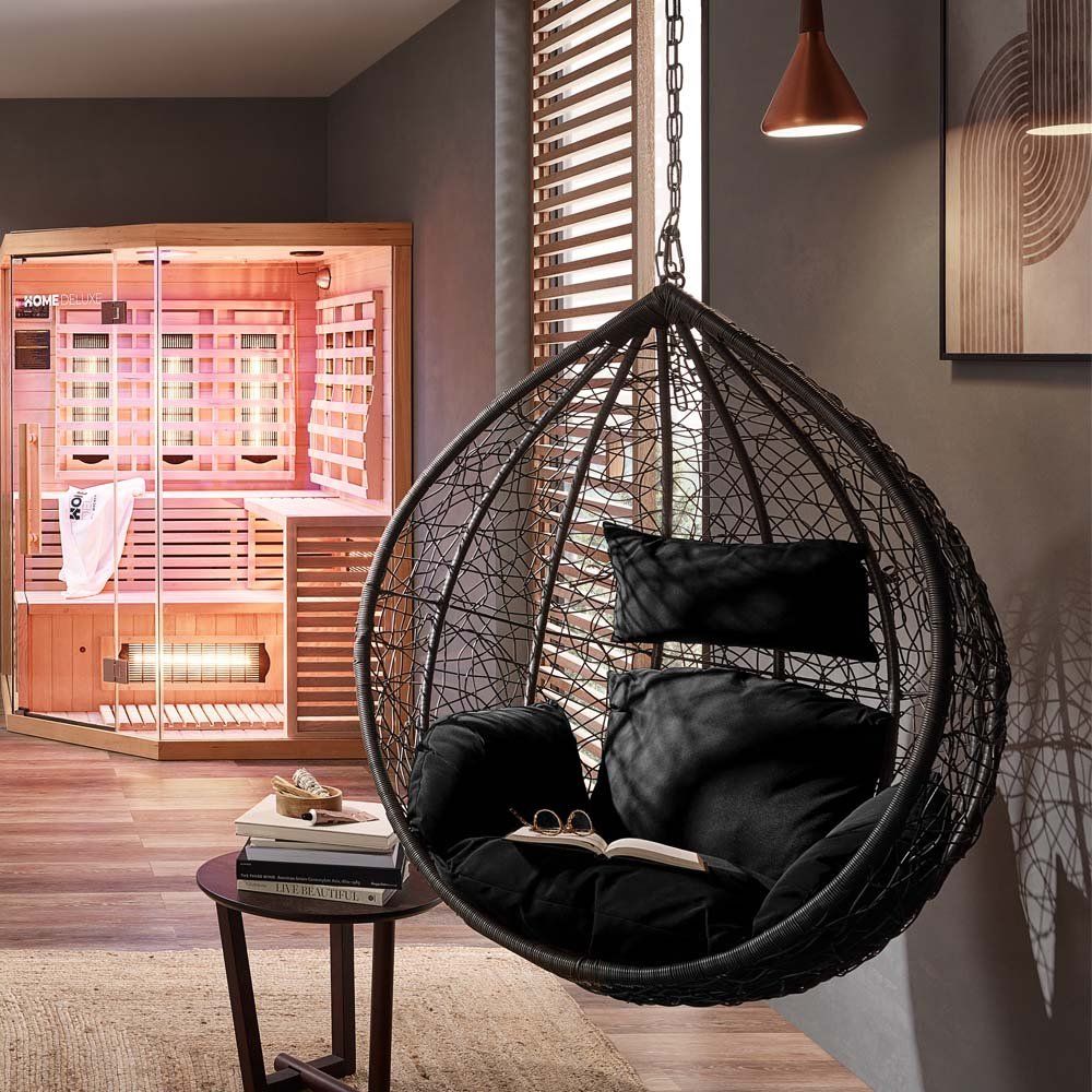 Poltrone pensili da giardino: 21362 - Polyrattan Hängesessel CUBA - SCHWARZ – Nuovo e nell'imballaggio originale da Wallenwil venduto da toesstal-vertrieb 4