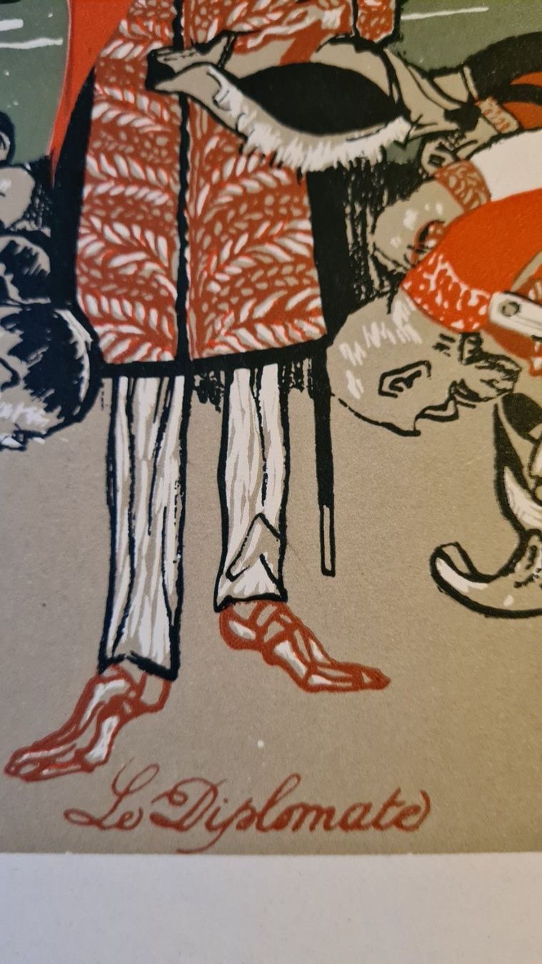 Poster & Bilder: Edmond Bille Farblithografie "un dance – Gebraucht aus Emmenbrücke von Kunstankaufverkauf9 3
