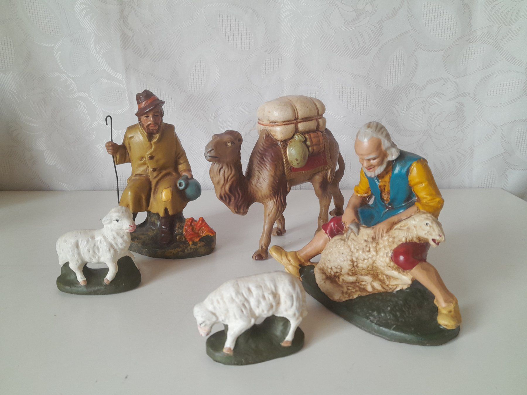 Figuren: Weihnachts Krippenfiguren, 16 teilig, 1962, US Zone-BRD – Gebraucht aus Schwarzenbach SG von utschu09 6