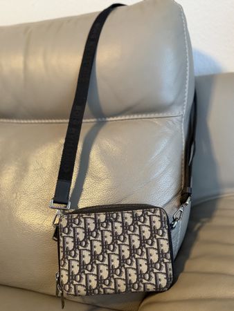 Sacoche Dior Oblique toile jacquard homme 