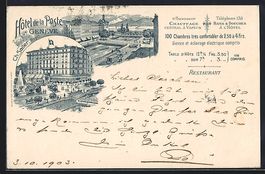 Litho Genève, Hotel de la Poste, Ch. Sa