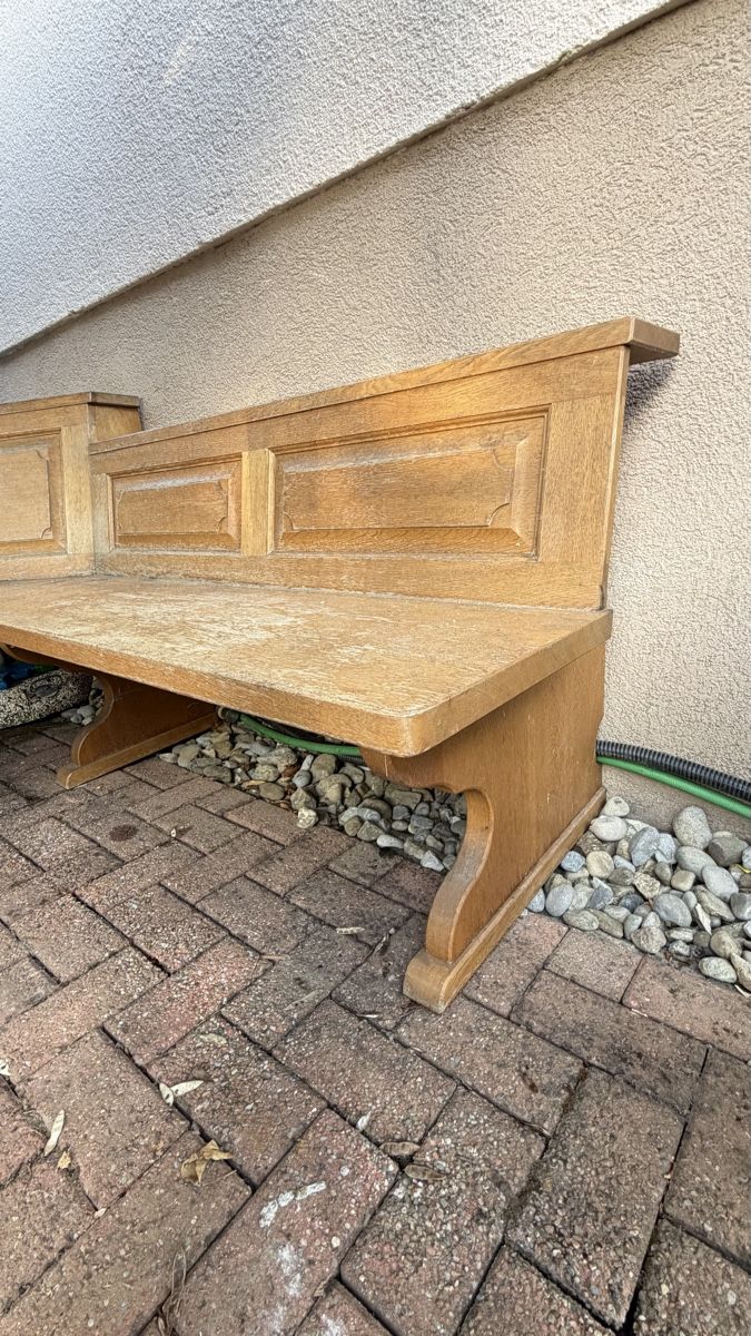 Panchine: Banc d'angle rustique en bois massif, charme authentique – Usato da Grolley venduto da GM-CK 3