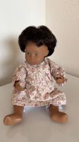 Puppenkleider Sasha Baby, blumiger Rock rosa, Spitzen Hosen