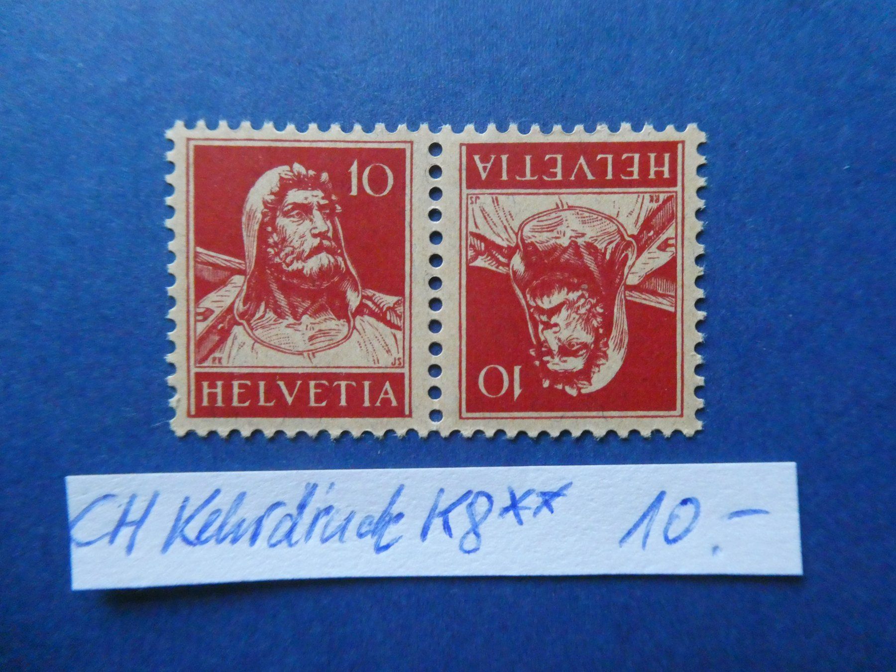 Alle Briefmarken: CH Kehrdruck K8 postfrisch ** – Gebraucht aus Lausen von Herbamare01