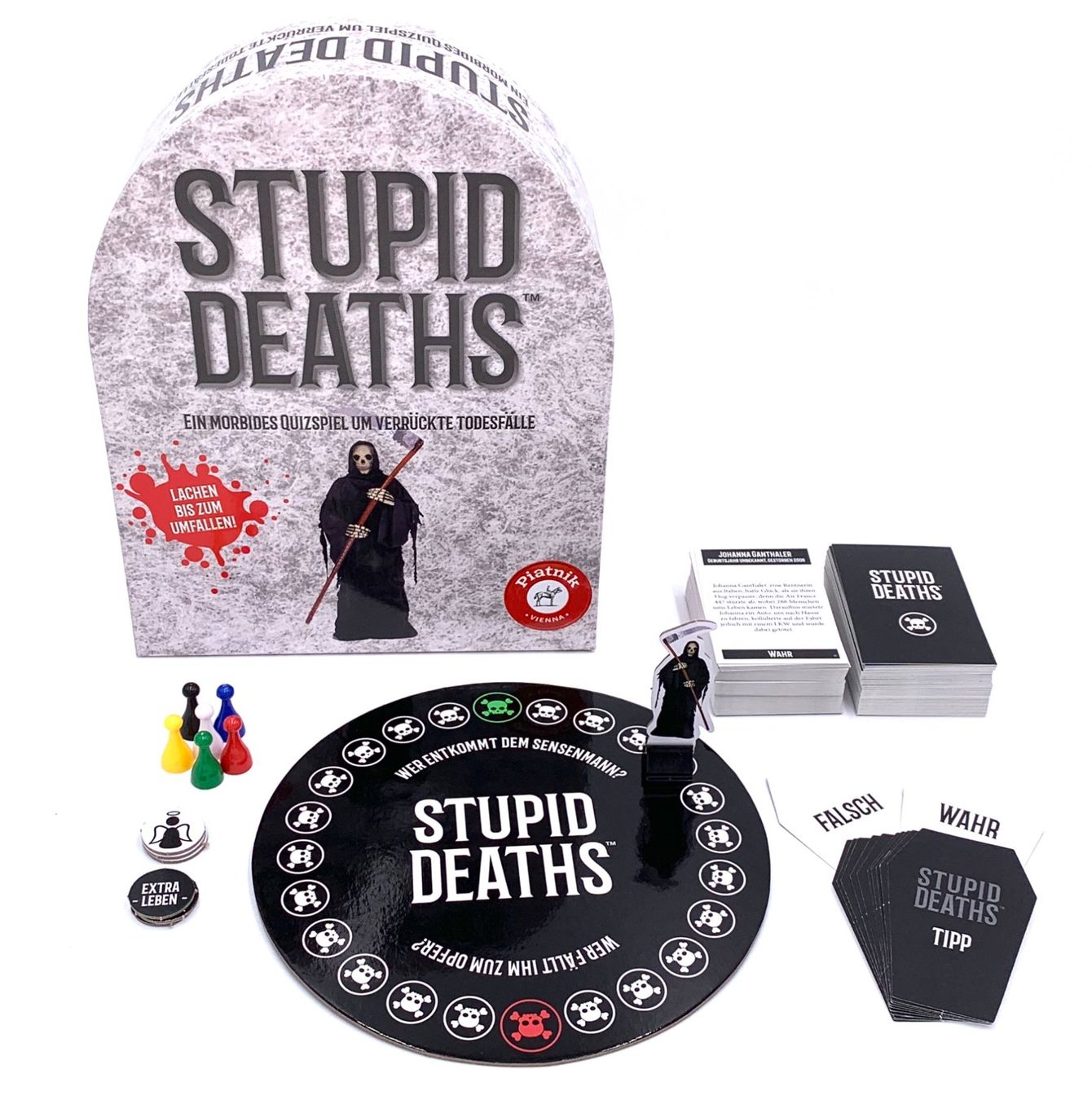 Giochi: Gesellschaftsspiel Stupid Deaths – Nuovo e nell'imballaggio originale da Mauren venduto da rundumsfest