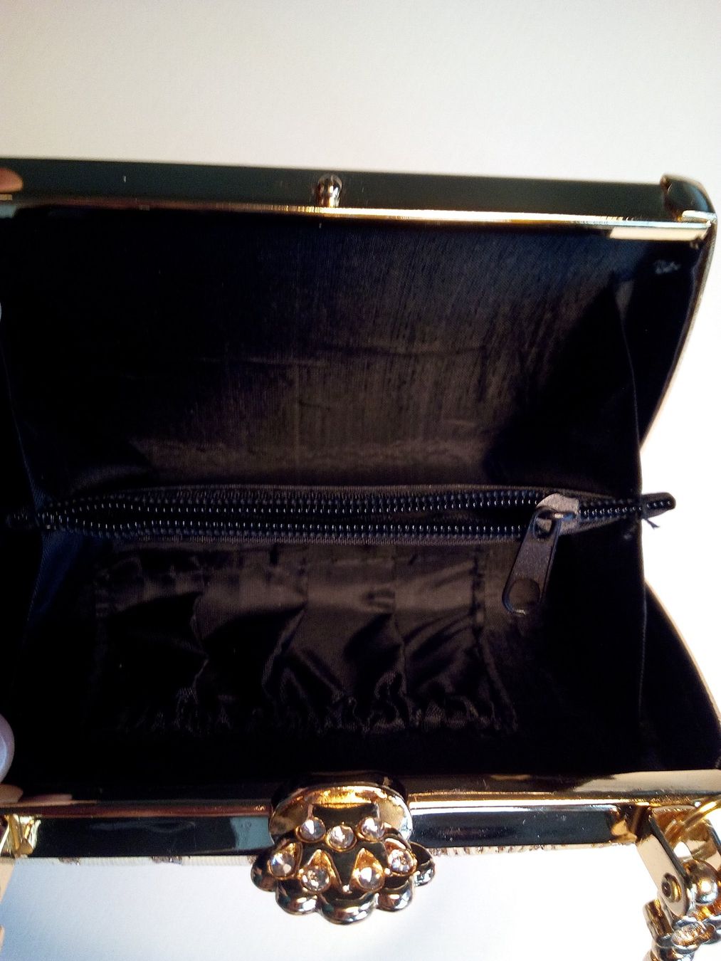 Borse da donna: Elegante Abendtasche Gold Glitzer – Usato da Biel/Bienne venduto da sumia 2