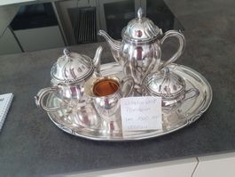 Versilbertes Jugendstil Teeservice, Wilhelm Wolff Pforzheim