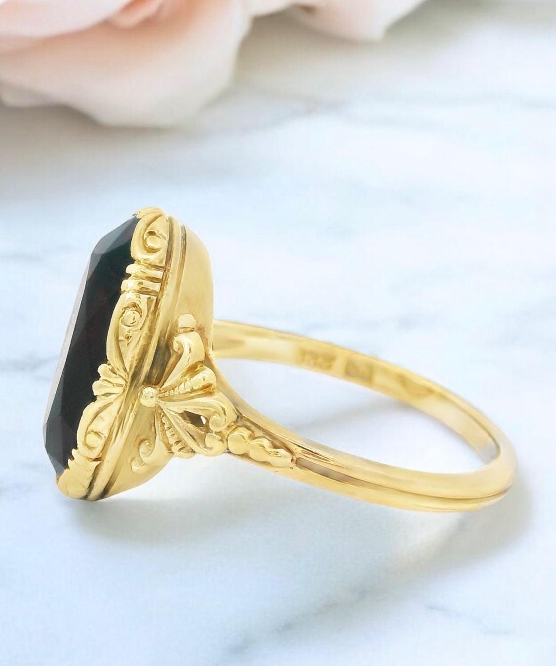 Anelli: Antik Jugendstil Madeira Citrin 9k Gold – Usato da Embrach venduto da estzeh1 2
