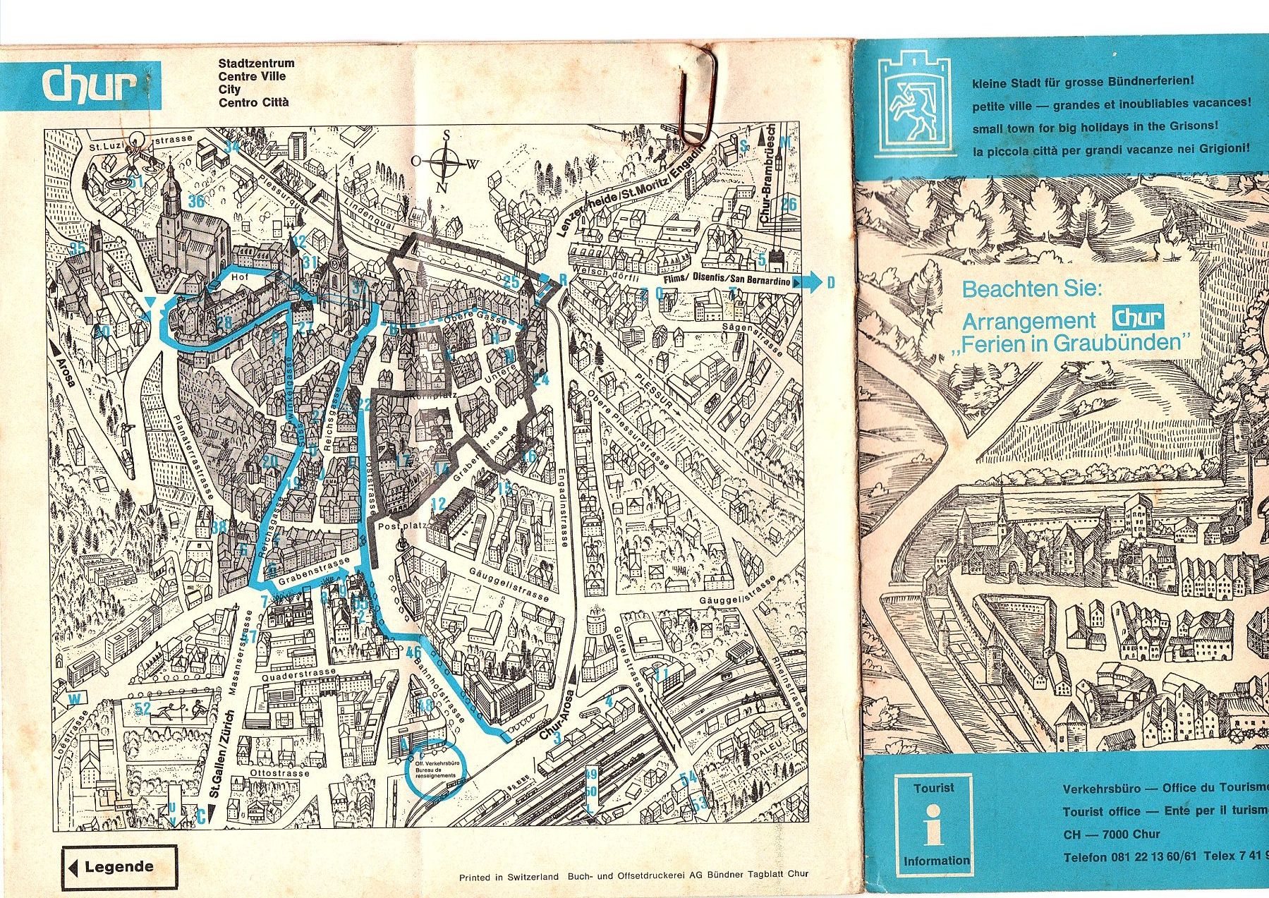 Dokumente: Broschüre Stadtplan Chur 1972 – Gebraucht aus Mörschwil von aik_x8mc 2