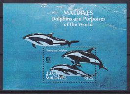 DELFIN-BLOCK MALEDIVEN (10 x 7cm) POSTFRISCH