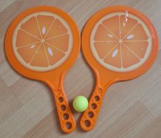 Strandball Set mit Orangen Design - Sommer Spass!