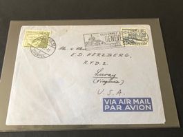 50 Rp. Flugpost Brief 1951 von Genf nach U.S.A.