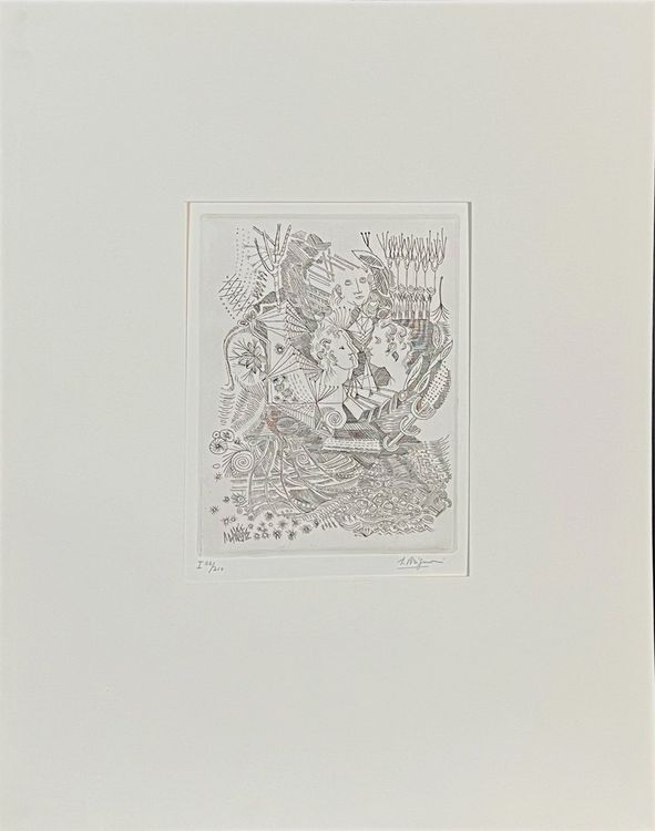 Grafica & Litografie: Serge Brignoni. Figurengruppe, Radierung, Exemplar 26/210. – Usato da Zumikon venduto da tesoro8853 2