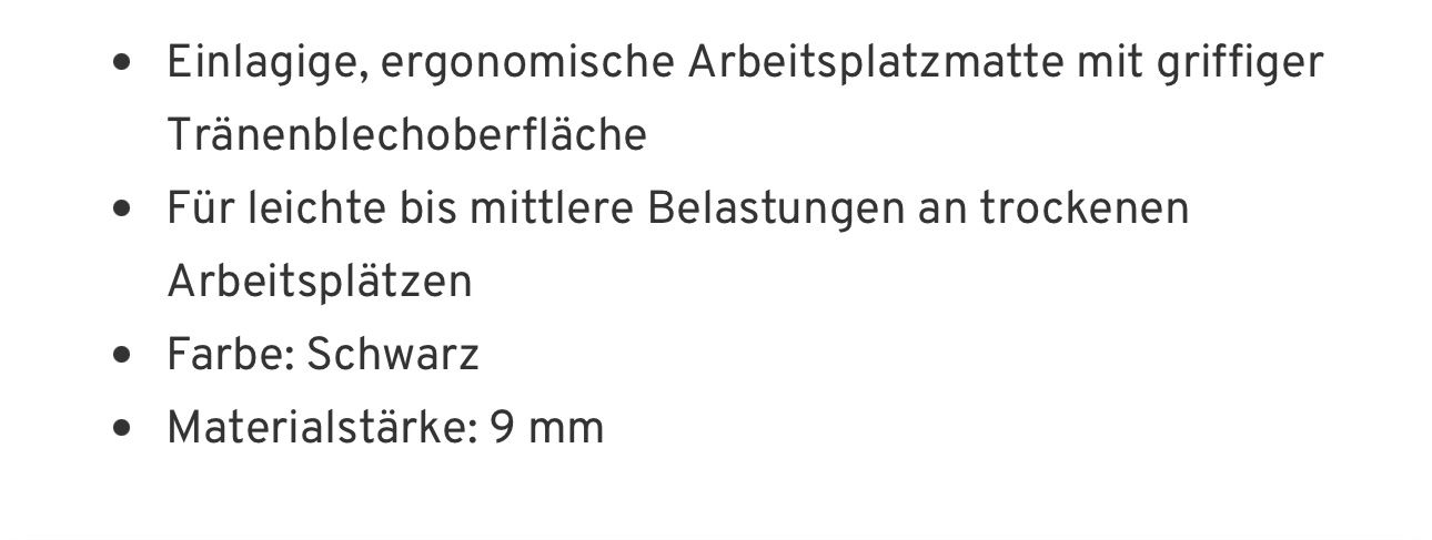 Tappetini fitness: 2 neue Orthomat Arbeitsplatzmatte schwarz – Nuovo (secondo la descrizione) da Necker venduto da liq24 2
