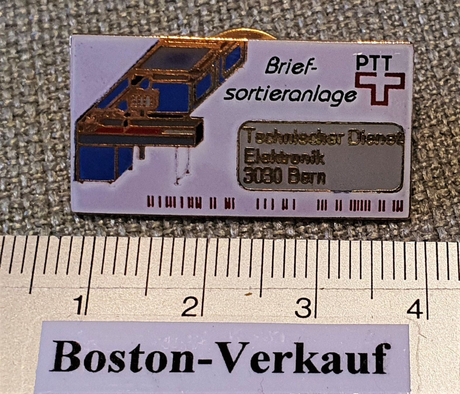Placchette & Badge: A442 - Pin PTT Briefsortieranlage Bern – Usato da Reinach BL venduto da Boston-Verkauf 1