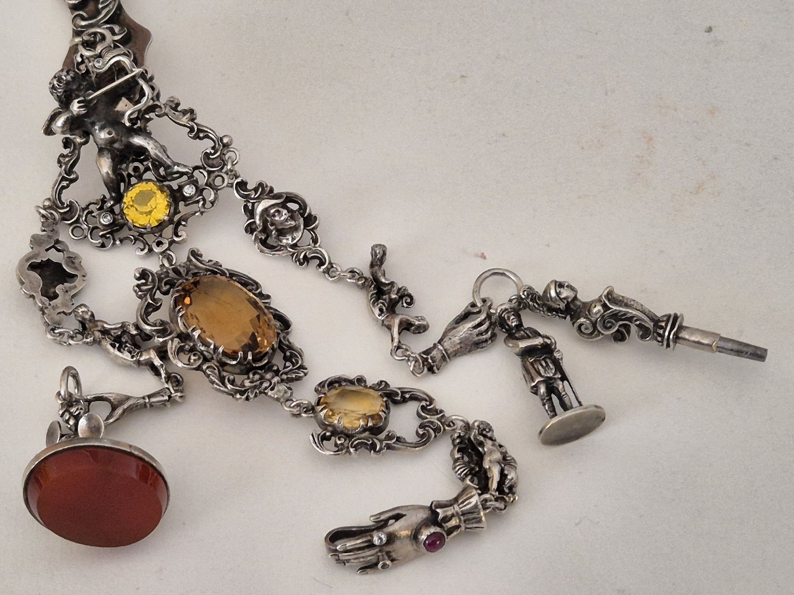 Anhänger: Antik Chatelaine / sur Poche Charivari Silber Putti Siegel – Gebraucht aus Russikon von eunicetungol 8
