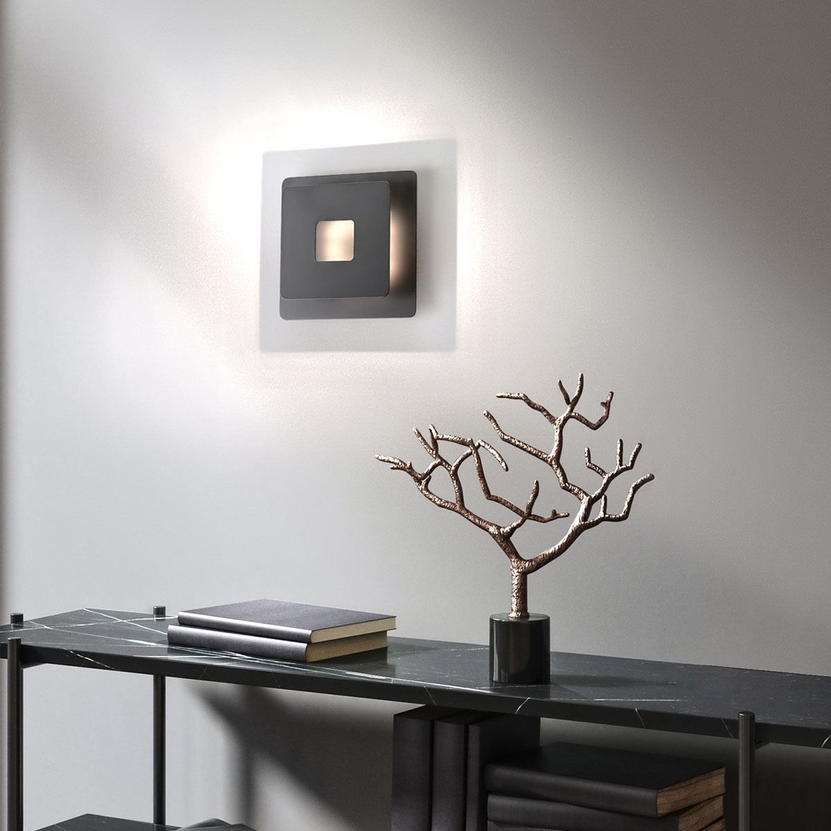 Lampen: LED Wandleuchte, Schwarz, 18 cm x 18 cm – Neu (gemäss Beschreibung) aus Kreuzlingen von Smart-Light 1