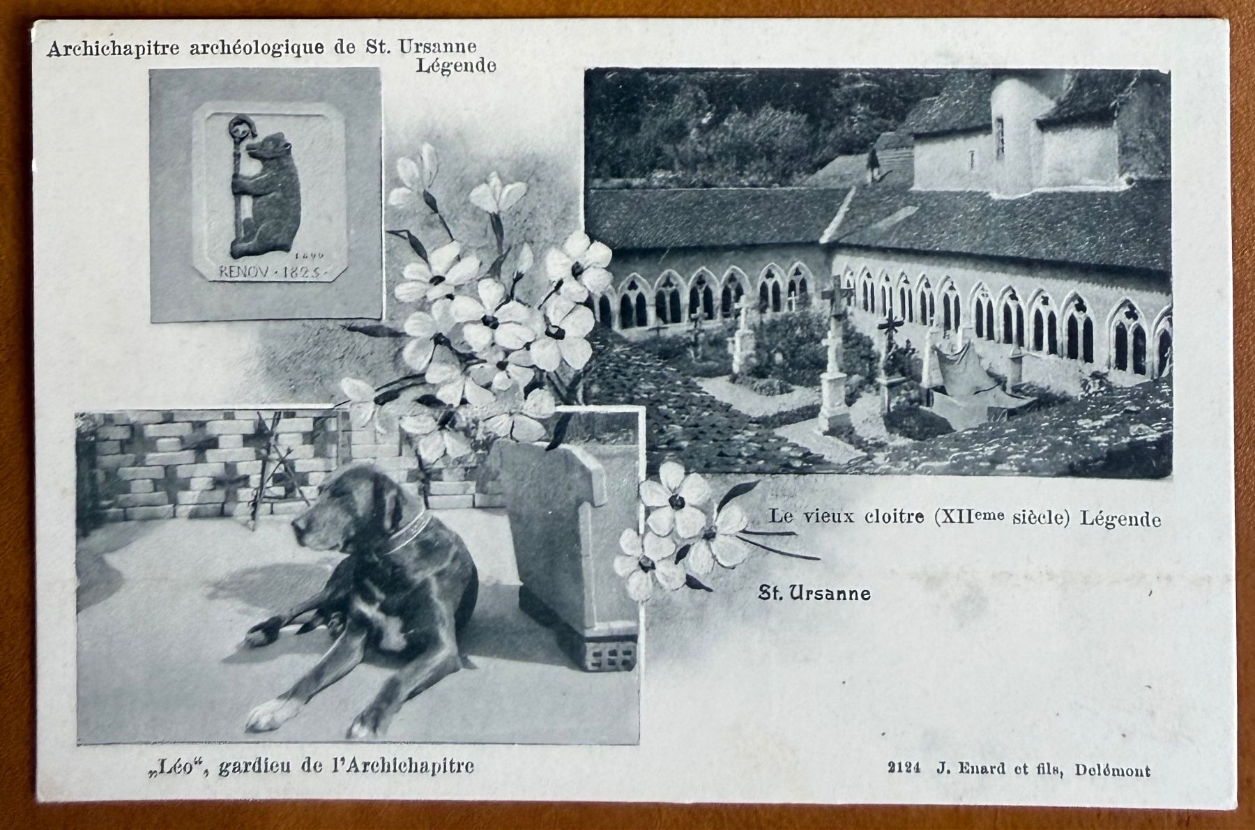 Cartoline postali: St. Ursanne - Archichapitre - Le vieux Cloître – Usato da Lutry venduto da Ediego