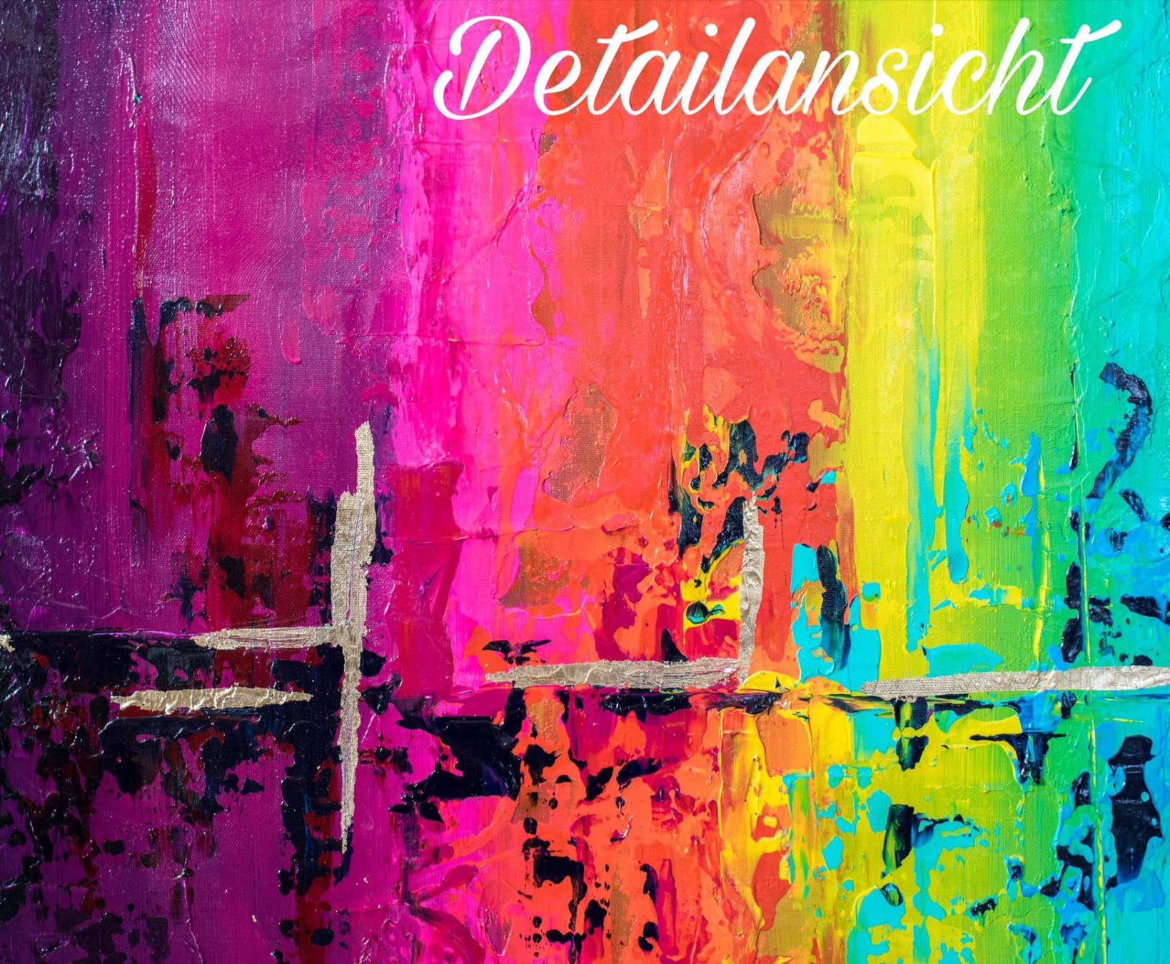 Dipinti: Acrylbild bunt abstrakt Gemälde Bild Neu Unikat – Nuovo e nell'imballaggio originale da Rheinau venduto da Sussel 2