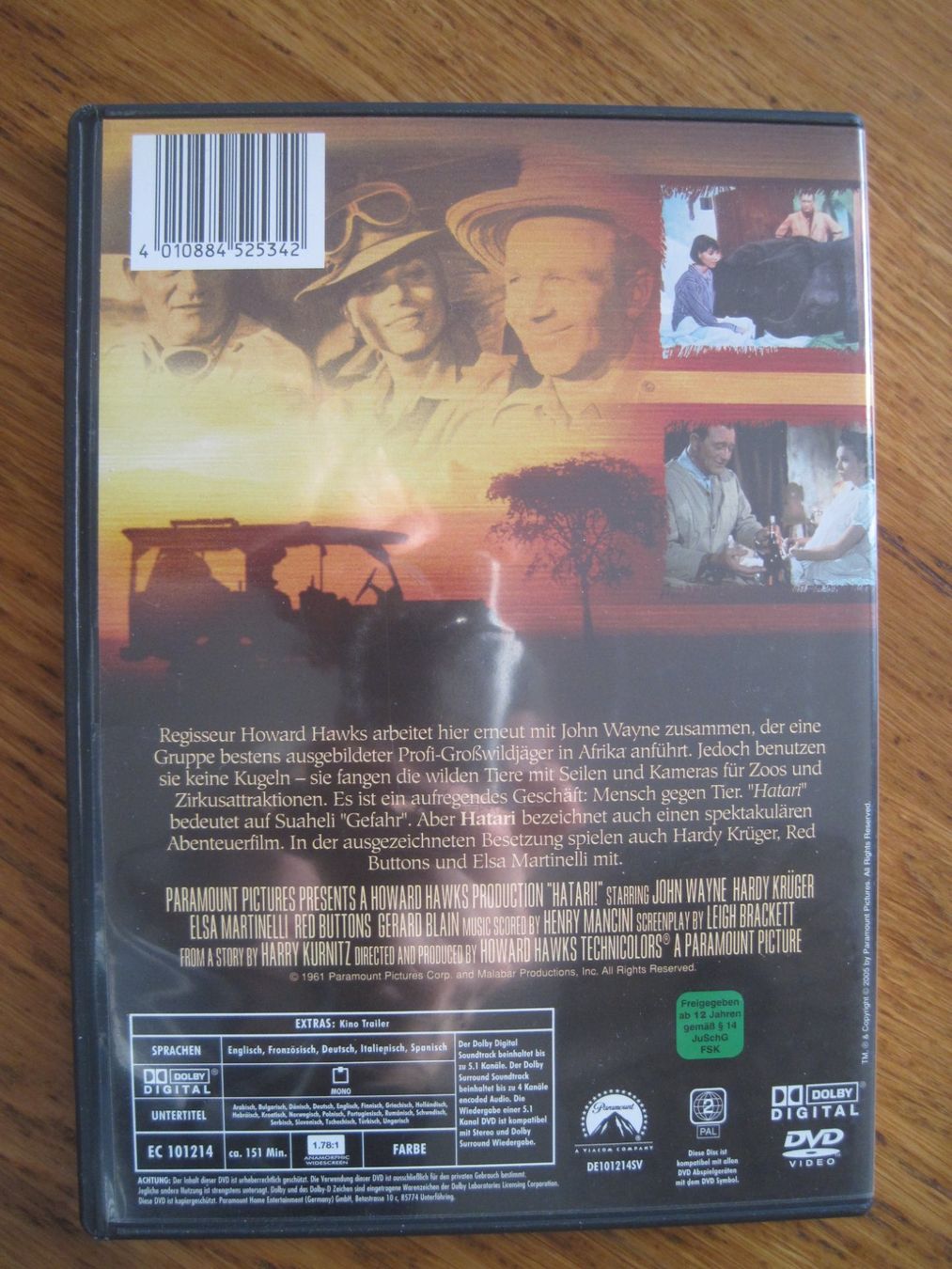 Tutti i DVDs: Hatari John Wayne Hardy Krüger DVD KULT – Usato da Gossau SG venduto da Noryflory 1