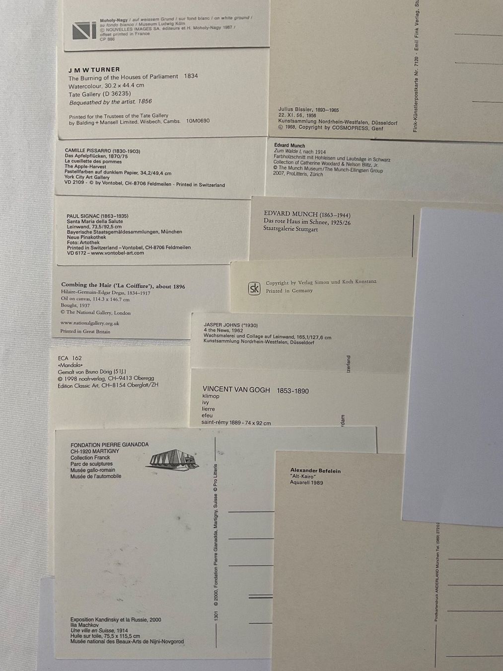 Cartoline postali: 16 AK Kunstkarten – Usato da Zürich venduto da Tolima194 6
