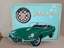 🏁 Superbe Plaque Métal Vintage - Jaguar Type E 🏁