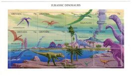 Block "Dinosaurier". Grenada