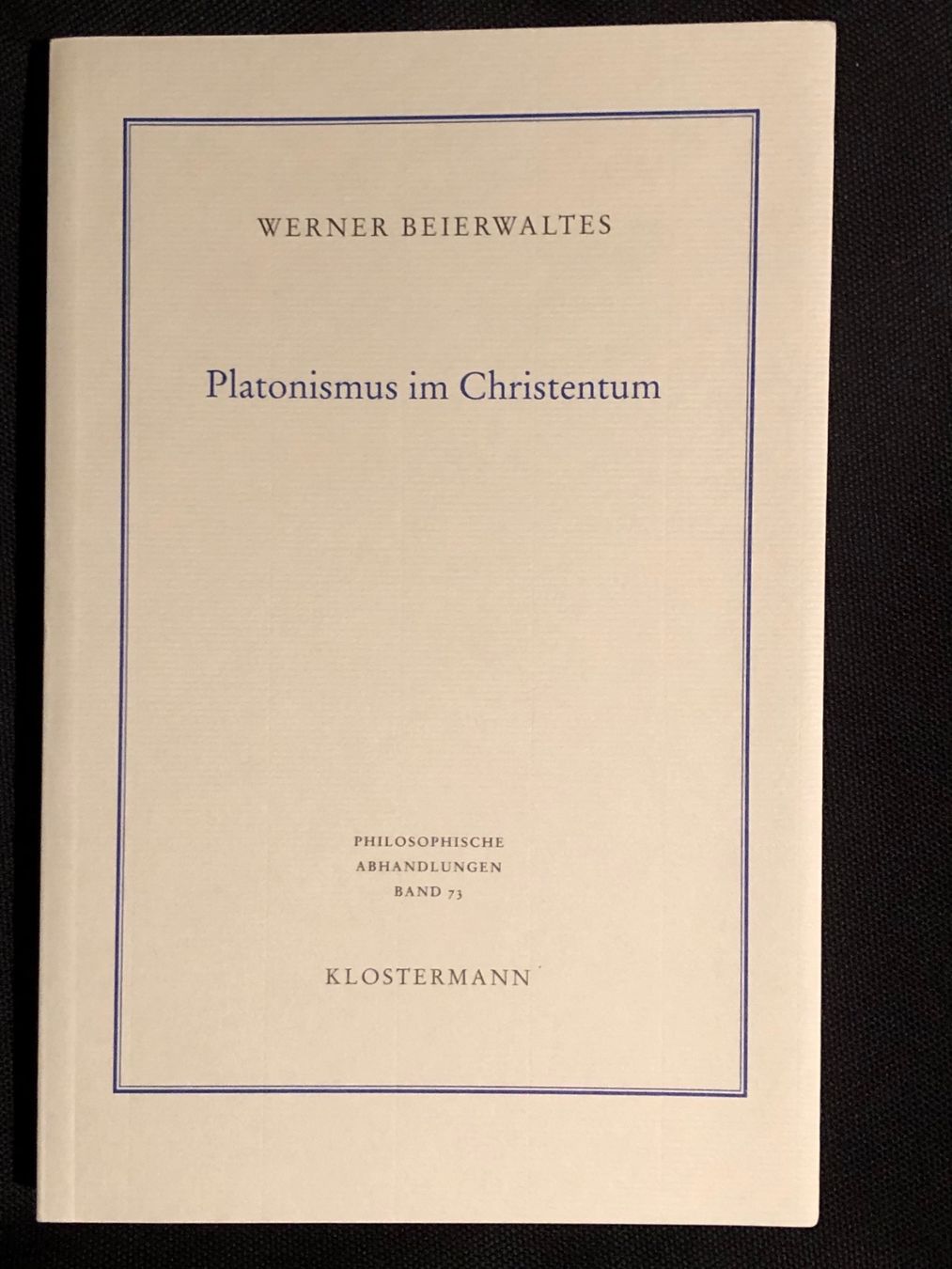 Libri: Platonismus im Christentum – Usato da Zürich venduto da bri_pt8h
