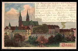AK Basel, Ortsansicht, 1899