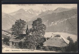 Beatenberg, Kirche und Alpen: Eiger, M