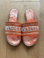 Pantoletten in Orange Gr. 38 von LuckyMe