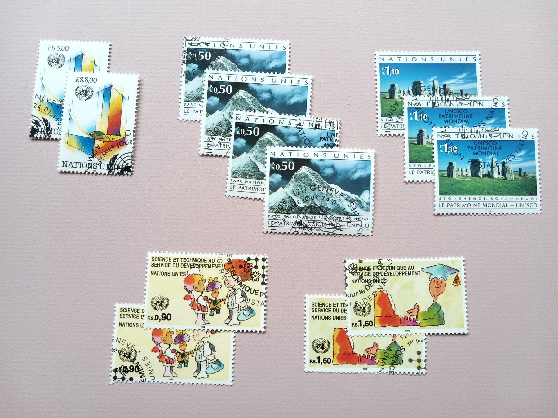 Tutti i francobolli: UNO Genf 1992 ET – Usato da Sissach venduto da eriluz
