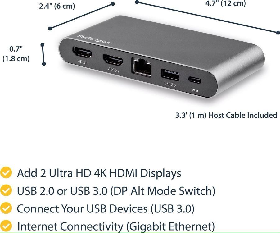 Docking station: StarTech Thunderbolt 3/USB-C Dockingstation,2xHDMI,LAN,2xUSB – Usato da Hinwil venduto da jeglat 6