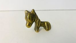 Kleine Vintage Messing Pferdefigur – Massiv - Dekoration