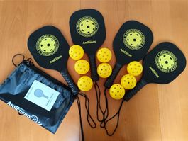 Pickleball Paddel - Set mit 4 Holzpaddeln