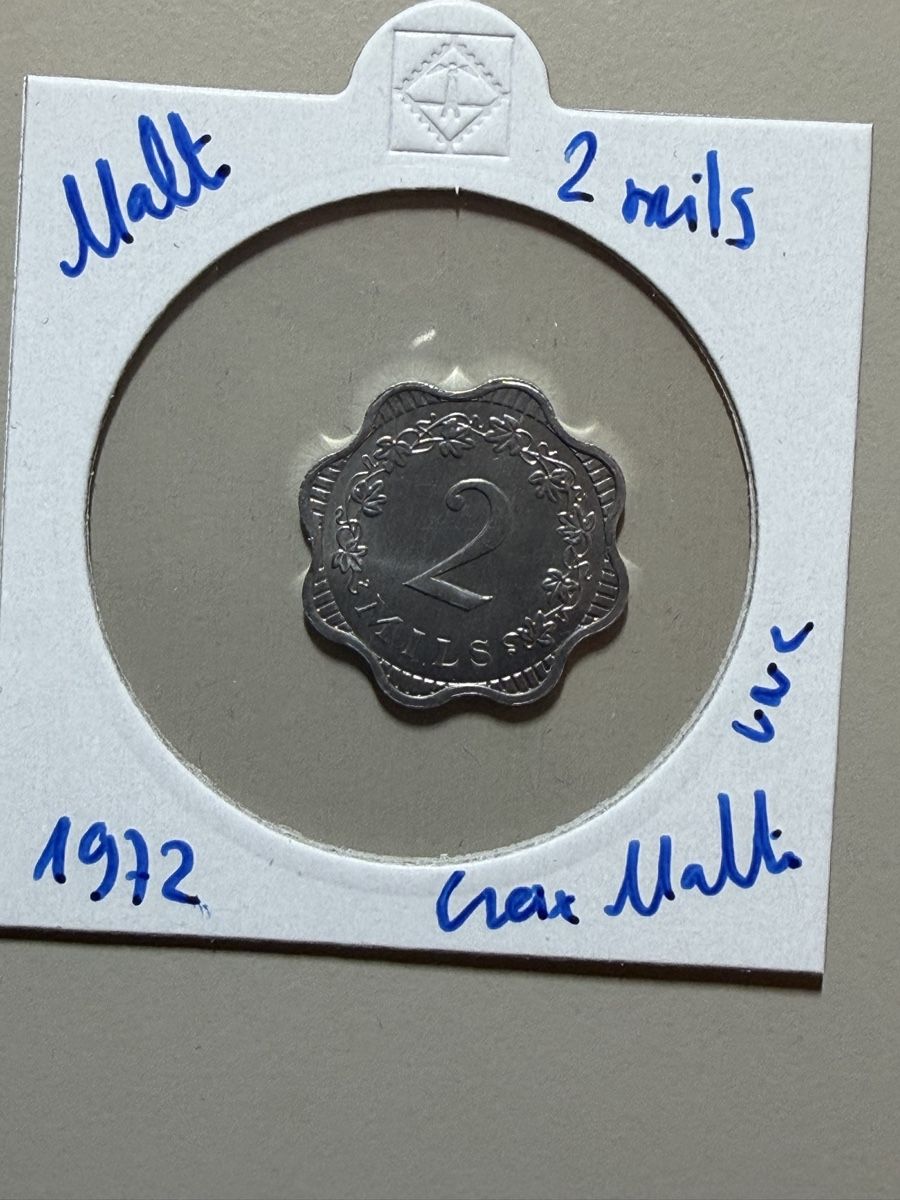 Tutti le monete: Malte - 2 mils - 1972 - UNC - Croix Malte – Nuovo (secondo la descrizione) da Payerne venduto da Mike1682