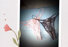 2 Schöne sexy spitzen Slip mit V string Slip L NEU