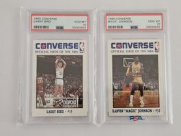 Seltenheit PSA 10 Larry Bird & Magic Johnson 1989 Converse
