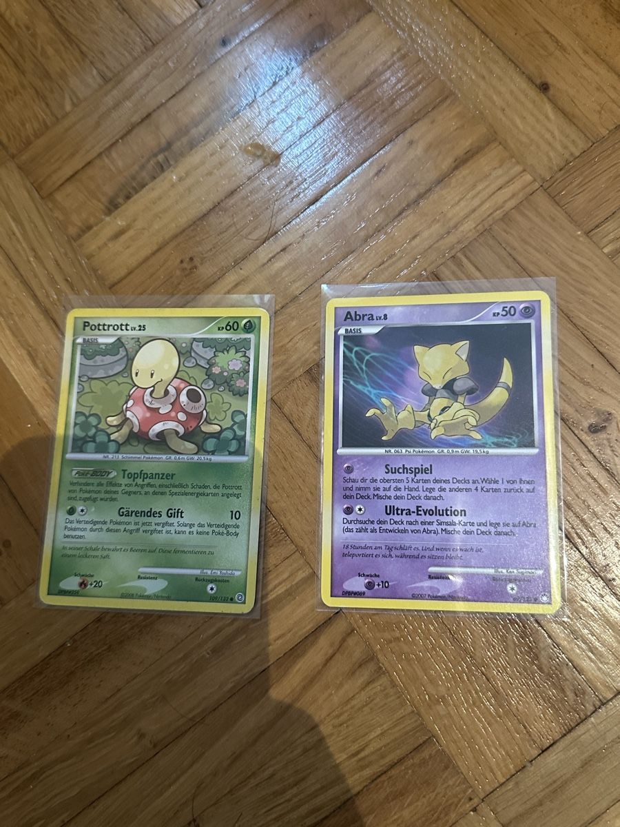 Cartes: Pokémon - Pottrot und Abra – D'occasion à Goldach par Lenny0220