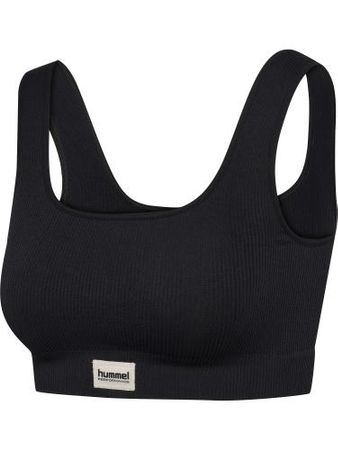 Hummel Hmlpulse Seamless Rib Bra - black (Grösse: XS)