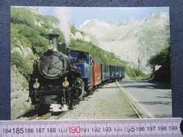 DAMPFBAHN FURKA BERGSTRECKE GLETSCH 2009 TESTZUG VS AK