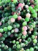 Strang echte facettierte epidote ruby Kugeln 3 mm