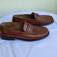 Vintage Leder Loafers Herren 42 27cm Braun Retro (3)