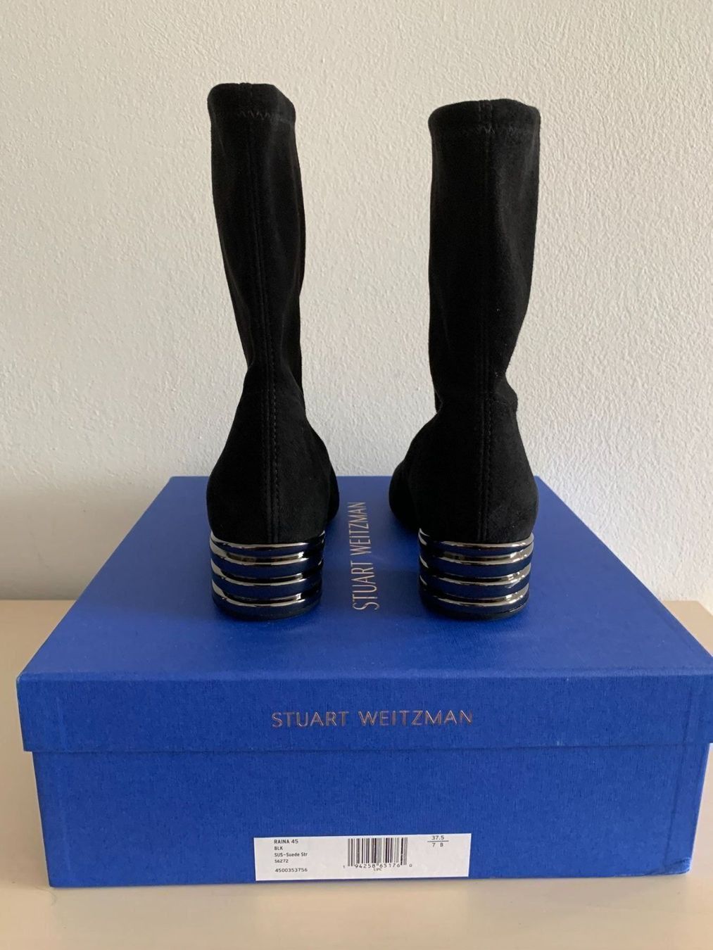 Stuart Weitzman Scarpe da donna: STUART WEITZMAN: OVP - Schwarze Wildleder-Stiefelette, 37,5 – Nuovo (secondo la descrizione) da Luzern venduto da designluzern 7