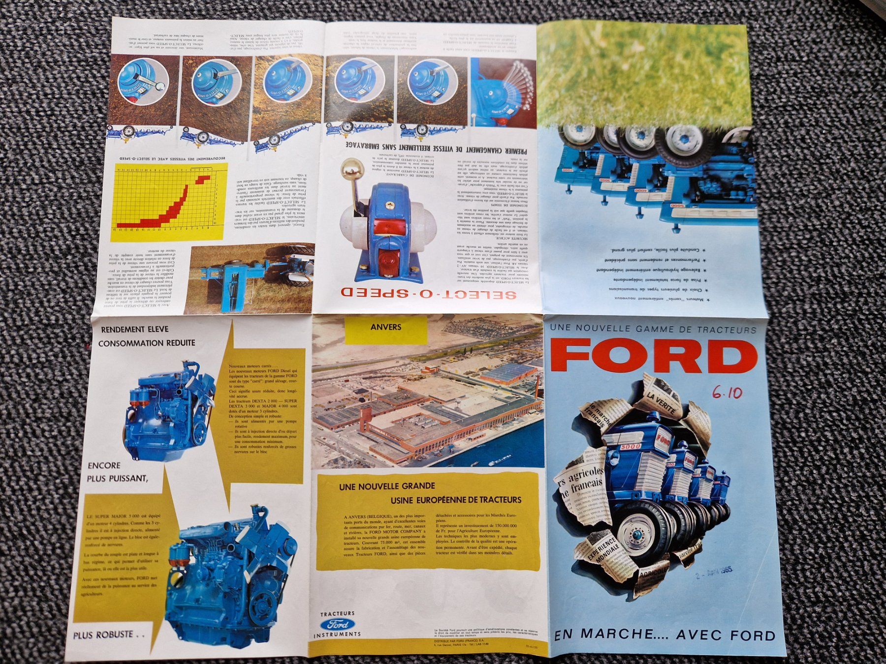 Ford Traktoren: Original Prospekt Ford Traktoren Programm französisch – Gebraucht aus Dürnten von Bachtel84 2