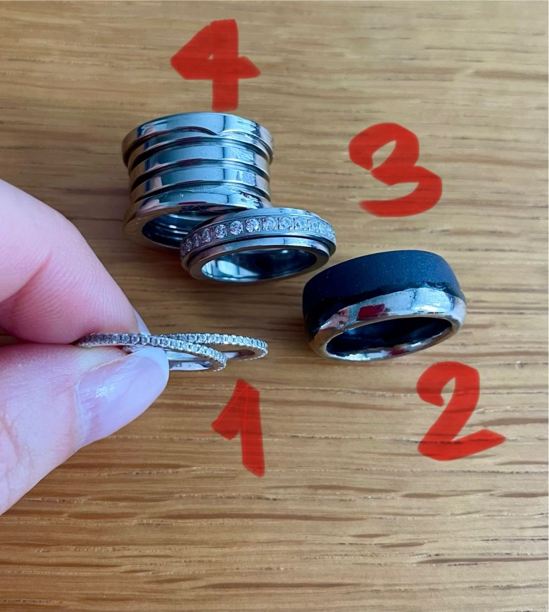 Altri gioielli: Ring Set bestehend aus 5 Ringen – Nuovo (secondo la descrizione) da Muttenz venduto da stoeberi01